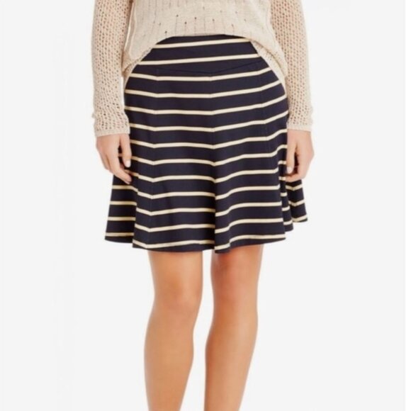 J. McLaughlin Dresses & Skirts - J. McLaughlin Catalina Cloth A-line Mini Skirt in Black & Gold Stripe Women's M